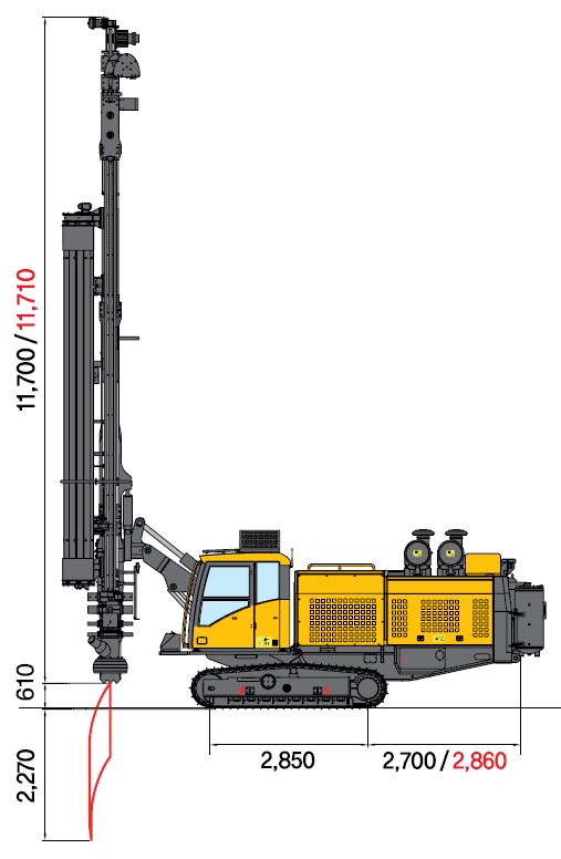 image of Drill Rig - Swing Angles