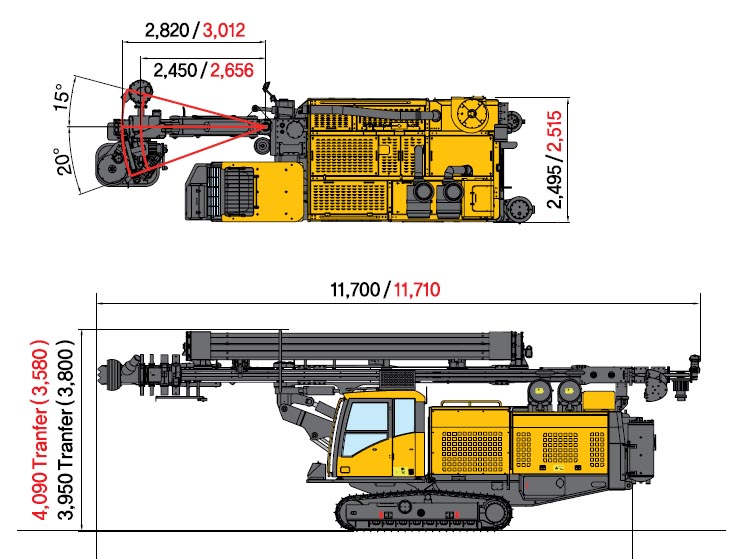 image of Drill Rig - Dimentions